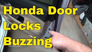 Buzzing Noise From Door Locks  Honda [upl. by Meensat]