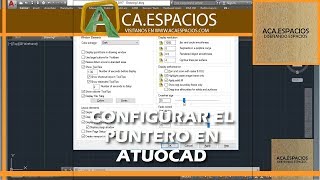 TIPS COMO CONFIGURAR EL PUNTERO EN AUTOCAD [upl. by Paula]