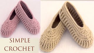 Zapatos a Crochet Punto tejido con ganchillo fácil [upl. by Nylirem]