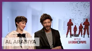 La Casa de Papel’s Álvaro Morte and Úrsula Corberó talk hotlyanticipated Part 3 [upl. by Norward938]