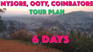 Mysore Ooty Tour Plan  Mysore Ooty Coimbatore Tour  6 Days Mysore Ooty Tour [upl. by Soiritos]