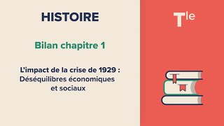 Limpact de la crise de 1929  Déséquilibres économiques et sociaux Histoire Tle [upl. by Dnaltroc]