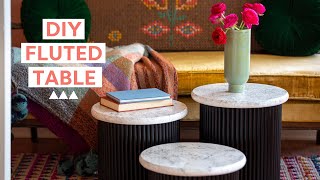 How to DIY a Trendy Fluted Table  DIY Table Ideas [upl. by Goulette404]