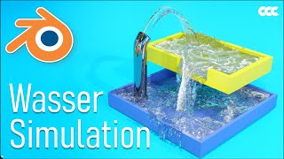 WASSER simulieren in Blender 282 Tutorial Deutsch [upl. by Anwat755]