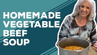 Quarantine Cooking Homemade Vegetable Beef Soup Recipe [upl. by Phelia]