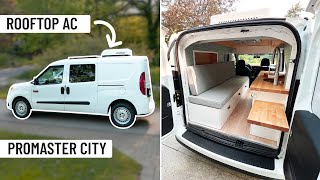 DECKED OUT MICRO CAMPER  FULL TOUR  Promaster City [upl. by Anelrac99]