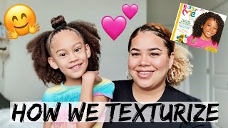 How We Use Just For Me Texturizer  Naturally Sade [upl. by Sumer]