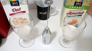 Oat Milk vs Almond Milk part 2 Frothing Test [upl. by Silyhp]