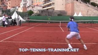 David Ferrer vs Bernard Tomic Point Play Court Level [upl. by Ecyle]