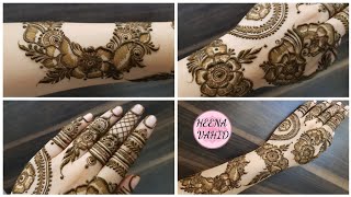 New Classic Arabic style mehndi design  Heena Vahid [upl. by Elleynad695]