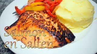 Receta de Salmon al Sarten  Cocinando con Yolanda [upl. by Eniahpets]