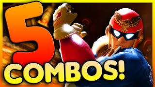 5 ESSENTIAL Falcon Combos You Should Use  Smash Ultimate [upl. by Akinuahs]