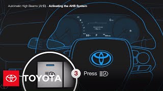 How to Turn On the Automatic High Beams  Toyota [upl. by Amata50]