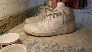 How to Clean Air Jordan 1s All White READ DESCRIPTION [upl. by Suzetta]