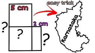 Part 2 Easy trick to draw the map of Karnataka using letters and numbers [upl. by Aloel]