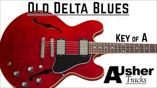 Old Delta Blues in A major  Guitar Backing Track [upl. by Yracaz444]