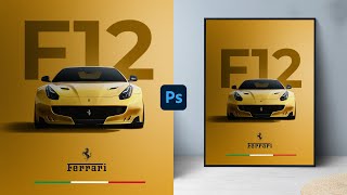 Car Poster Design Photoshop Tutorial  Sports Poster [upl. by Naleek53]