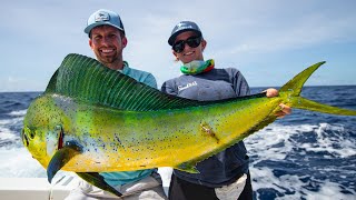 Deep Sea Fishing in Miami Dolphin Wahoo Amberjacks and Tripletail [upl. by Nnagem]