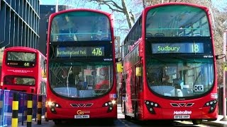 London Buses  Sunday Morning in Euston Bus Station [upl. by Lokin]