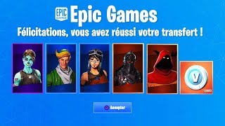 COMMENT TRANSFÉRER DES SKINS VBUCKS sur FORTNITE [upl. by Lochner]