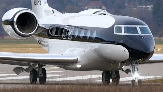 Best Looking Gulfstream G650 Landing amp Take Off at Bern Airport [upl. by Nodrog444]