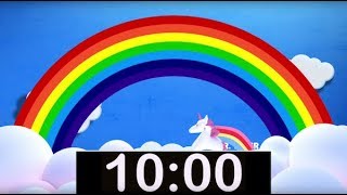 Boho Rainbow10 minute Timer with calm music  No ending sound but has a visual to signal time is up [upl. by Elleval362]