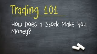 Trading 101 How Does a Stock Make You Money [upl. by Winfield]