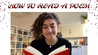 HOW TO READ A POEM [upl. by Aned281]