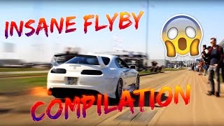 INSANE CARS FlyBy Compilation 2017 Supra Skyline Mustang BMW Corvette [upl. by Lerrad]