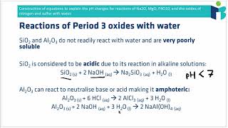 Oxides across period 3  IB Chemistry Revision Course [upl. by Ohnuj248]