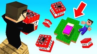 Using TNT to BLOW BEDS UP in Minecraft Bed Wars [upl. by Phyllida]