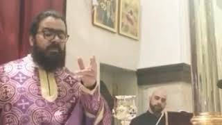 Melkite Catholic priest singing the Eucharistic prayer in Arabic [upl. by Nosneb504]