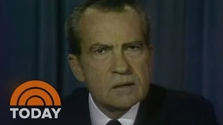 President Nixon Resigns Watergate Scandal  Archives  TODAY [upl. by Gnilrac830]