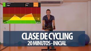 🚲 Entrenamiento BICICLETA estática 20 MIN clase 15  CLASE de CYCLING INICIAL [upl. by Mccutcheon]