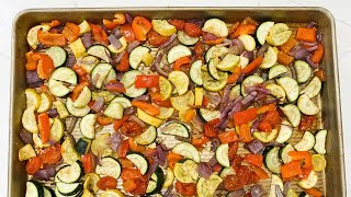 Easy Roasted Summer Vegetables  Perfect Every Time [upl. by Noram]