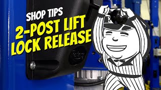 Shop Tips 2Post Lift Lock Release [upl. by Macdonell767]