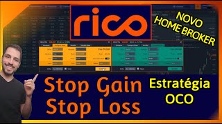 Como Usar Stop Gain e Stop Loss  Estratégia OCO  Home Broker da Rico 2021 🚀 [upl. by Teyugn]