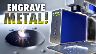 This Laser Can Engrave METAL  OMTech 20W Fiber Laser Review [upl. by Laiceps]