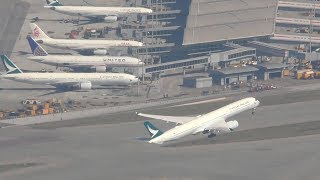 Hong Kong Airport with ATC [upl. by Senilec632]