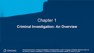 Chapter 01 Lecture on Criminal Investigation An Overview [upl. by Susejedesoj501]