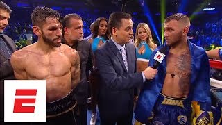 Vasiliy Lomachenko defeats Jorge Linares by knockout in the 10th round  ESPN [upl. by Maddox]