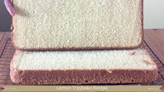 Lemon traybake cake  Tray bake recipes [upl. by Yrolam212]