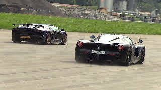 Lamborghini Aventador SVJ vs Ferrari LaFerrari [upl. by Beryl]