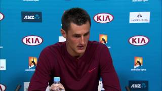 Bernard Tomic press conference 2R  Australian Open 2015 [upl. by Annayd261]