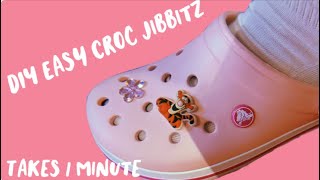 DIY CROC JIBBITZ🐊 customizing crocs [upl. by Aneres]