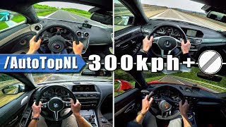 AUTOBAHN POV 300 kmh ACCELERATION amp TOP SPEED Compilation by AutoTopNL [upl. by Kant]