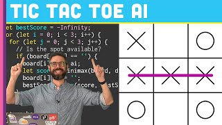 Minimax Algorithm for Tic Tac Toe Coding Challenge 154 [upl. by Gorrian17]