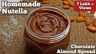 Irresistible Homemade Nutella Recipe No Hazelnuts  Almond Chocolate Spread [upl. by Llennej730]