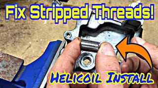 How to Repair DAMAGED Threads Using Helicoils [upl. by Yeldua758]