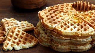 Homemade Waffles Recipe [upl. by Anuahsat939]